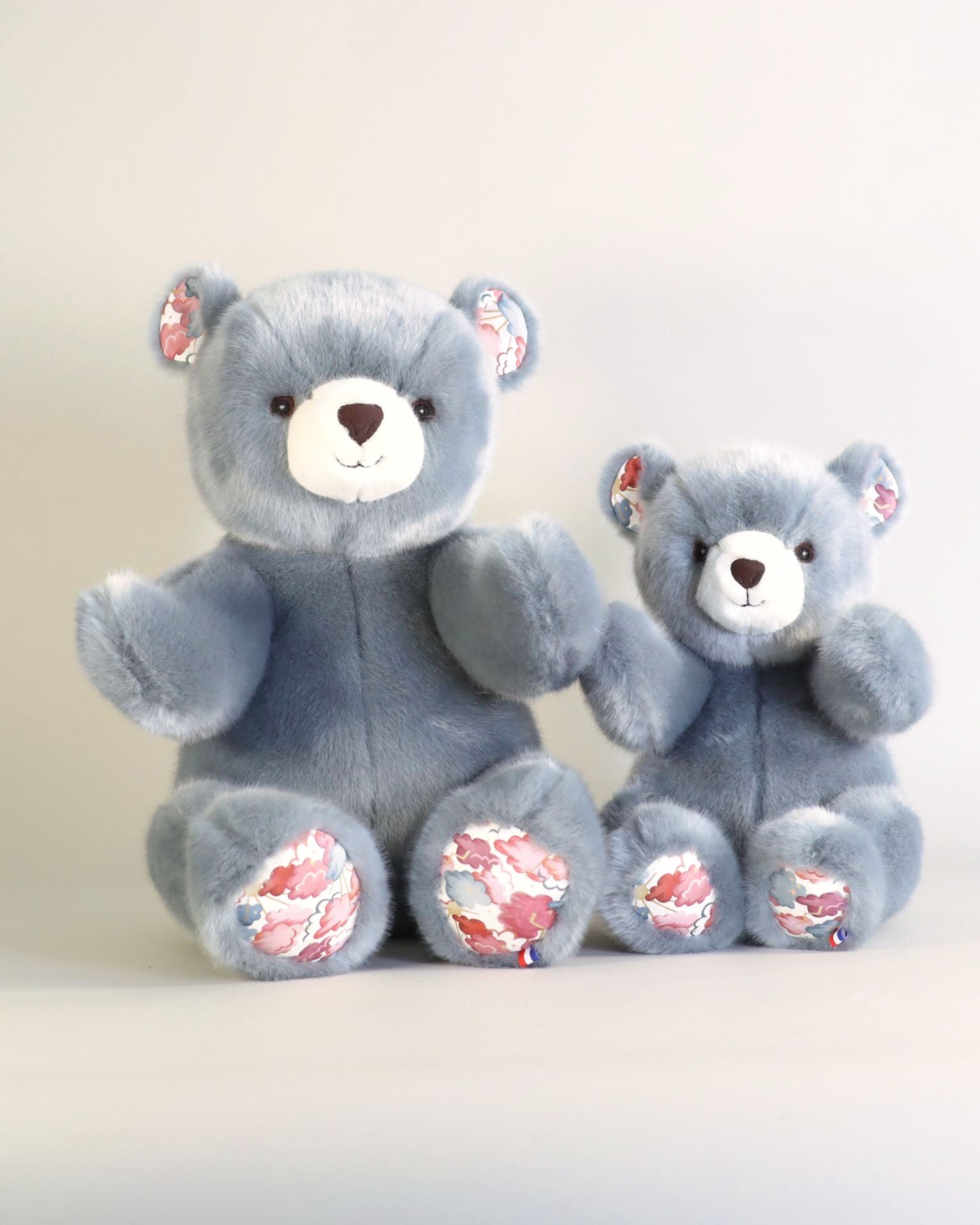 Peluche Grand Ours Robert Bleu Gris Liberty