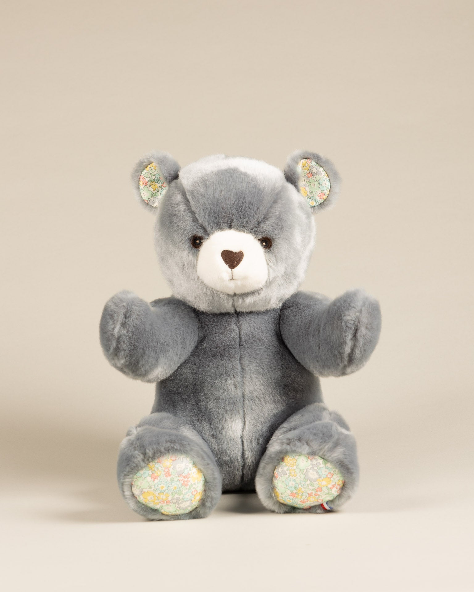 Doudou ours gris - Fabriqué en France